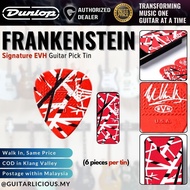 Jim Dunlop EVHPT02 Frankenstein Guitar Pick Tin | Eddie Van Halen Max-Grip Guitar Picks | 0.60mm, 6 