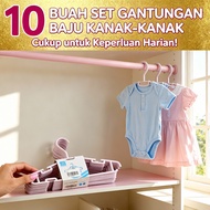 10 Children's Hangers Children's Hangers PP Plastic Hangers Anti-slip Hangers Baby Hangers