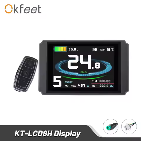 Okfeet KT LCD8H eBike LCD Display Electric Bicycle LCD8H KT LCD3 Display KT-LCD for Electric Bike LC