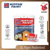 18L Nippon Paint Weatherbond 1001 Brilliant White Colour  External Exterior Wall Cat Dinding Luar Ru