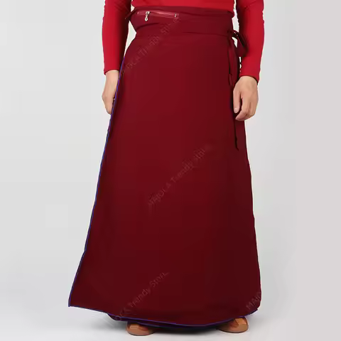 Winter Tibetan Monk Lama Skirt Thick Tibetan Style Traditional Religious Clothing Tibet Buddhist App