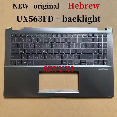 100%New Hebrew HE For ASUS UX563 UX563F UX563FD laptop keyboard Palmrest Assembly TOP cover C case b