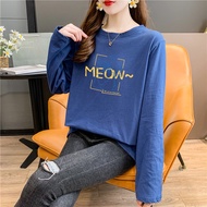 [TSHIRTWOMEN] Baju T Shirt Perempuan Lengan Panjang Women T-shirt Murah Wanita Plus Size  Blouse Long Sleeve  Clothes