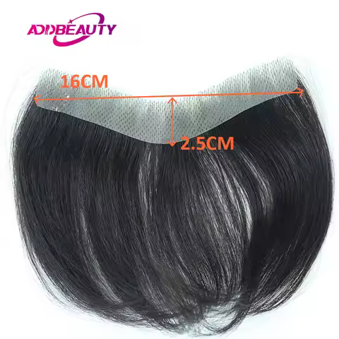 Vstyle Front Human Hair Wigs for Men Straight Indian Remy Hair Replacement Units Thin Skin Men Toupe