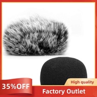 2Pcs Furry Windscreen Muff Wind Cover + Foam Microphone Windscreen Cover for Zoom H1 H1N Mic