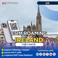 eSIM Irlandia 1 GB Data | 7 Hari | eSIM Roaming | eSIM Travel Ireland