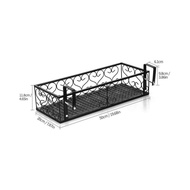 Wrought Iron Decorative Flower Rack Flower Pot Balcony Style Hanging Indoor Railing Rack Rack Hangin
