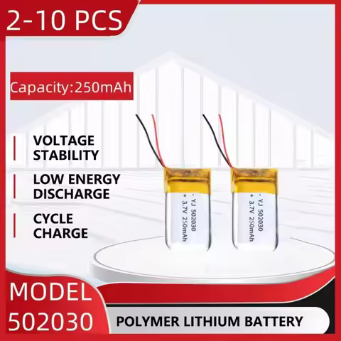3.7V 250mAh Polymer Lithium LiPo Rechargeable Battery 502030 For Bluetooth headset, beauty instrumen