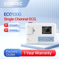 CONTEC ECG100G ECG Machine Single Channel 12 Leads EKG Monitor Electrocardiograph