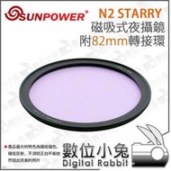 數位小兔【SUNPOWER N2 STARRY 磁吸式夜攝鏡 附82mm轉接環】高透光 低反射 星空濾鏡 光害濾鏡 低偏色 抗光害 夜景