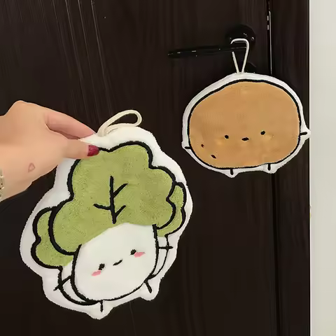 Vegetable Hand Towel Kitchen Handkerchief Bathroom Accessories Fruits Hand Towels Kitchen Hand Wipin