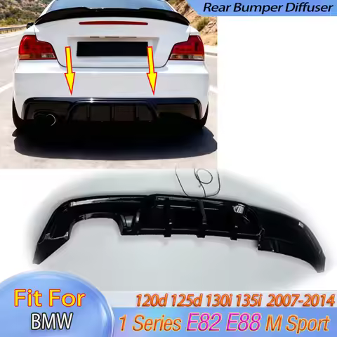 Rear Diffuser for Bmw 1 Series E82 E88 120d 125d 130i 135i M-TECH 2007-2014 M Sport Bumper Spoiler L