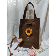 Tote bag, sling bag, flower Tote bag, korean Tote bag, custom Tote bag request, canvas Tote bag, fla