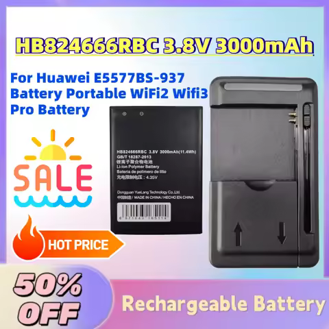 High-Quality HB824666RBC 3.8V 3000mAh Rechargeable Batteries for Huawei E5577BS-937 Battery Portable