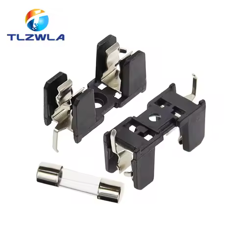 5PCS 5X20MM Fuse Holder 10A250V PCB Panel Mounting High Temperature Resistance Fuse Boxes