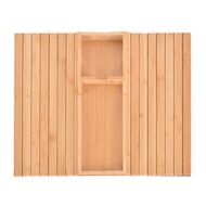Bamboo Sofa Armrest Tray with Cup Holder Anti-Slip Sofa Organizer Tray Foldable Sofa Caddy Table for