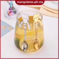[MANGO] 1pc Stainless Steel Coffee Spoon Lovely Cute Cat Shape Teaspoon Dessert Sna Scoop Ice Cream 