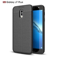 Samsung J7+C8 Luxury Leather TPU Silicone Phone Case For Samsung J7 plus Back Cover