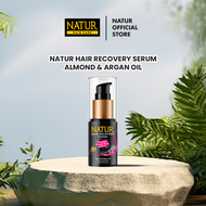 Natur Hair Recovery Serum Almond & Argan 60 ml - Paket Melembabkan rambut