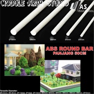 ABS Round Bar Diameter 4mm to 10mm - ABS Round Rod - Solid Plastic Stick - Model Stick