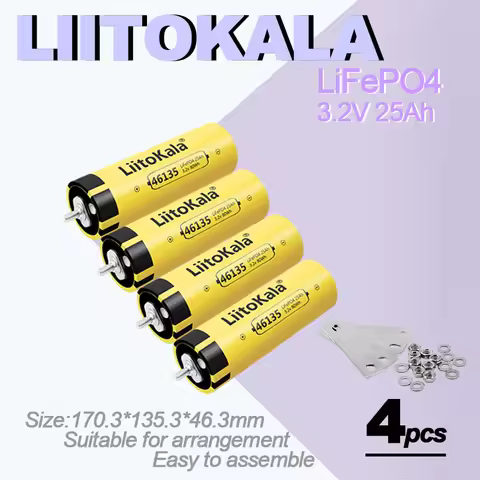 4PCS LiitoKala 3.2V 20Ah high capacity Deep cycle Lifepo4 Battery for 12v 24v 48V LiFePO4 Rechargeab