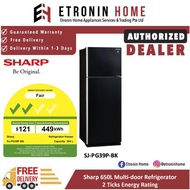 Sharp 394L 2 Door Refrigerator SJ-PG39P-BK