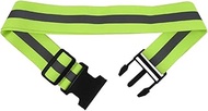 Reflective Taski Belt, Buckle Type, Fluorescent Color and Reflective Lines for Improved Night Visibi
