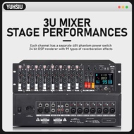 14Q3 Professional Rack Mounted 9 Channel 3U Mixers Console With Built-in 128/24Bit DSP Effects For H