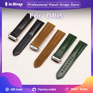 Apply To ORIS 08563 Watch Strap, Genuine Leather Replacement Band For Men & Women With Flat Connecti
