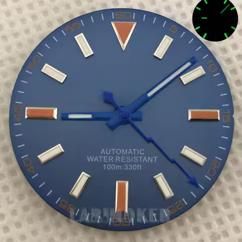 29mm black white blue dial with green luminescence is equipped with the NH35 NH36 ETA2824 PT5000 DG2