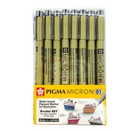 櫻花 PIGMA筆格邁0.1代用針筆-彩色8支入