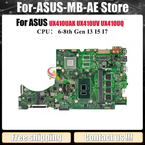 UX410UA Laptop Motherboard For ASUS UX410UQR UX410UQK UX410UFR U4000U UX410UAK UX410UQ RX410 UX410UV