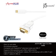 (AONE PLUS SS2) J5create 1.8m USB Type-c To VGA Cable JCC111