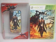 {哈帝太郎}~XBOX360 原版遊戲 DMC 惡魔獵人+ㄞ鳳5手機殼 英文亞版 光碟微刮 有盒書~下標就賣！