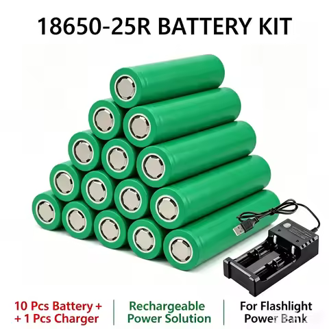 INR18650 25R 2500Mah 100% Original 3,7 V 18650 battery 20A Power Cell Lithium-Oplaadbare Batterijen 