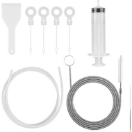 8 PCS Refrigerator Drain Cleaning Tool - Fridge Water Line Cleaner Kit Include Long Tube Brush Clean