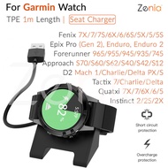 Watch Charger Cable Dock Adapter for Garmin Fenix 7 7X 7S 6 6X 6S Pro Quatix Approach S70 S60 S62 X1
