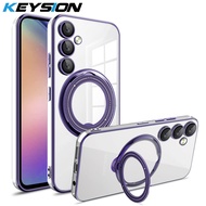 Keytranspsion เคส TPU เคลือบผิวสำหรับ Samsung Galaxy A54 A34 5G A24 A14 LTE A04S ตัวปกป้องกล้องถ่ายรูปแหวนฝาครอบโทรศัพท์