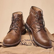 Style 6078 Big Head Ami Khaki No Shoe Box OPP Tooling Men Motorcycle Boots Zipper Bag Large Size B3D