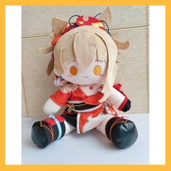 [Pre Sale!!] 20cm Genshin Impact Naganohara Yoimiya Sitting Doll   Attribute Cotton Doll Dressing Up