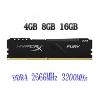 HyperX Fury DDR4 PC RAM 4GB 8GB 16GB DDR4 2133/2400/2666/3200MHz Desktop Memory RAM