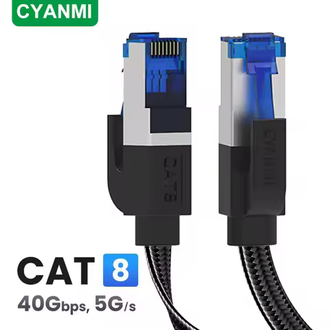 CYANMI Cat8 Ethernet Cable 40Gbps 2000MHz Cat6 Ethernet Cable, Cat 6 Cat 7 Cat 8 Network Lan for Mod