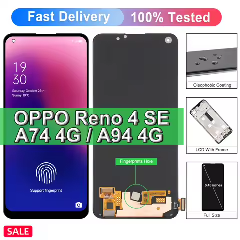 6.43" New Screen For OPPO A94 4G CPH2203 LCD Display Touch Screen Replacement Digitizer For OPPO Ren