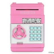Creative Simulation ATM Piggy Bank - Password Safe Automatic Money Rolling Machine for Kids
