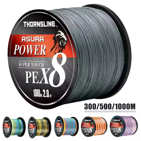 ThornsLine Braid Fishing Line X8 Upgrade Super Strong 8 Strands Multifilament PE Line 1000M Braided 