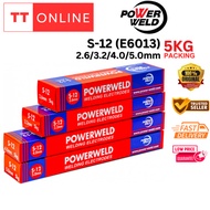 POWERWELD S12 E6013 Welding Electrode Rod (2.6mm, 3.2mm, 4.0mm, 5.0mm) Elektrod Ubat Welding 焊条焊支