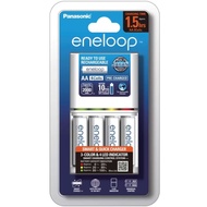 PANASONIC ENELOOP BATTERY CHARGER WITH 4 AA RECHARGEABLE BATTERIES