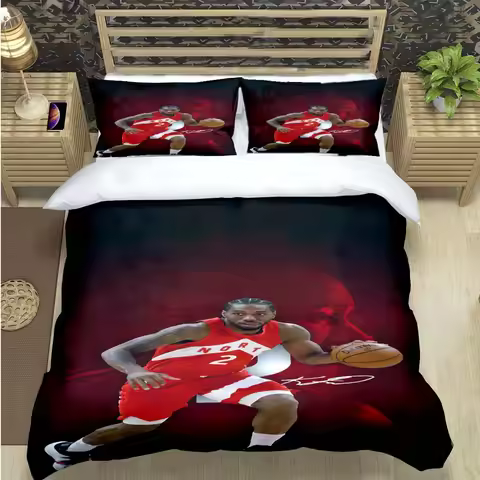 Popular basketball star K-Kawhi Leonard Print Bedding Sets Bed Supplie Set Comforter Set Teens Girls