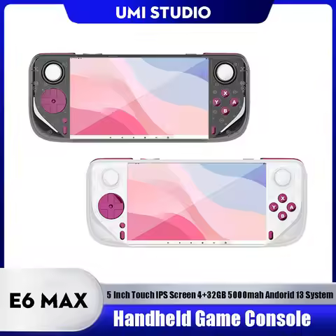 E6 MAX Handheld Game Console 5 Inch Touch IPS Screen 4+32GB 5000mah Andorid 13 System Support 5G Wif