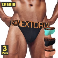 CMENIN ORLVS 3Pcs Sexy Logo Men Underwear Briefs Jockstrap Male Bikini Panteis Underpants Man OR696 olj